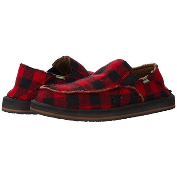 Sanuk Men's Vagabond St Chill 21' Slip On Shoes Red Buffalo Size 9M. NIB - Picture 4 of 5